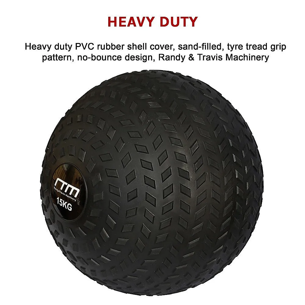 15kg Non-Bounce Tyre Slam Ball, Textured Grip Medicine Ball