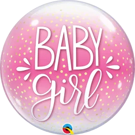 22" Baby Girl Bubble Balloon