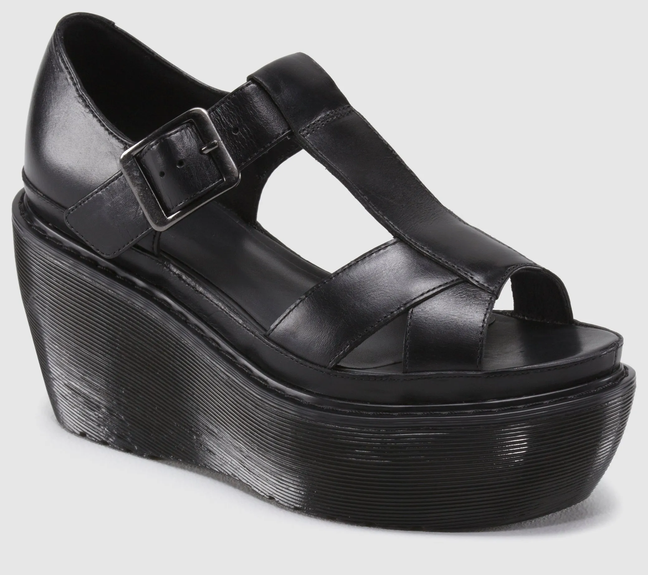 ADAYA BLACK BRANDO PLATFORM SANDAL