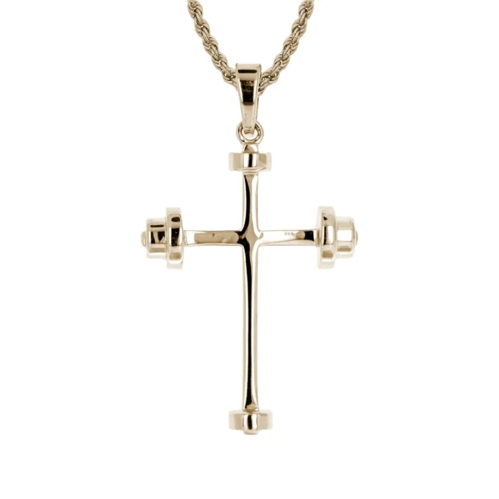 Athlete's Cross Necklace | Gold