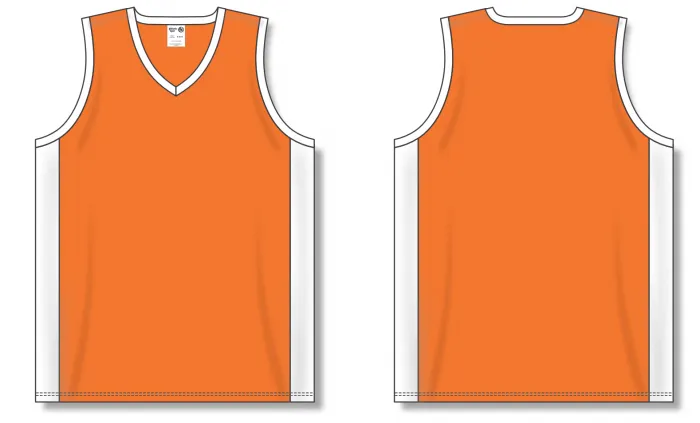 Athletic Knit (AK) B2115Y-238 Youth Orange/White Pro Basketball Jersey