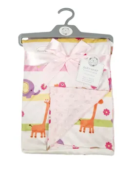 Baby Blanket Fleece Reversible Pink