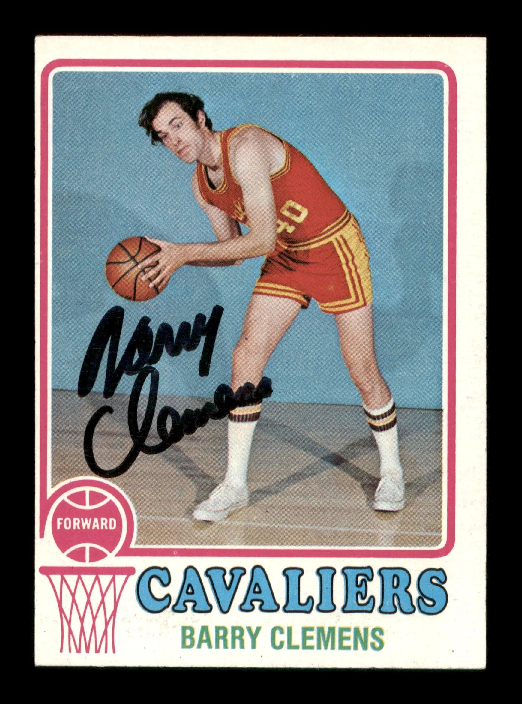 Barry Clemens Autographed 1973-74 Topps Card #92 Cleveland Cavaliers SKU #205331