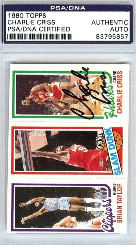 Charlie Criss Autographed 1980 Topps Card Atlanta Hawks PSA/DNA #83795857