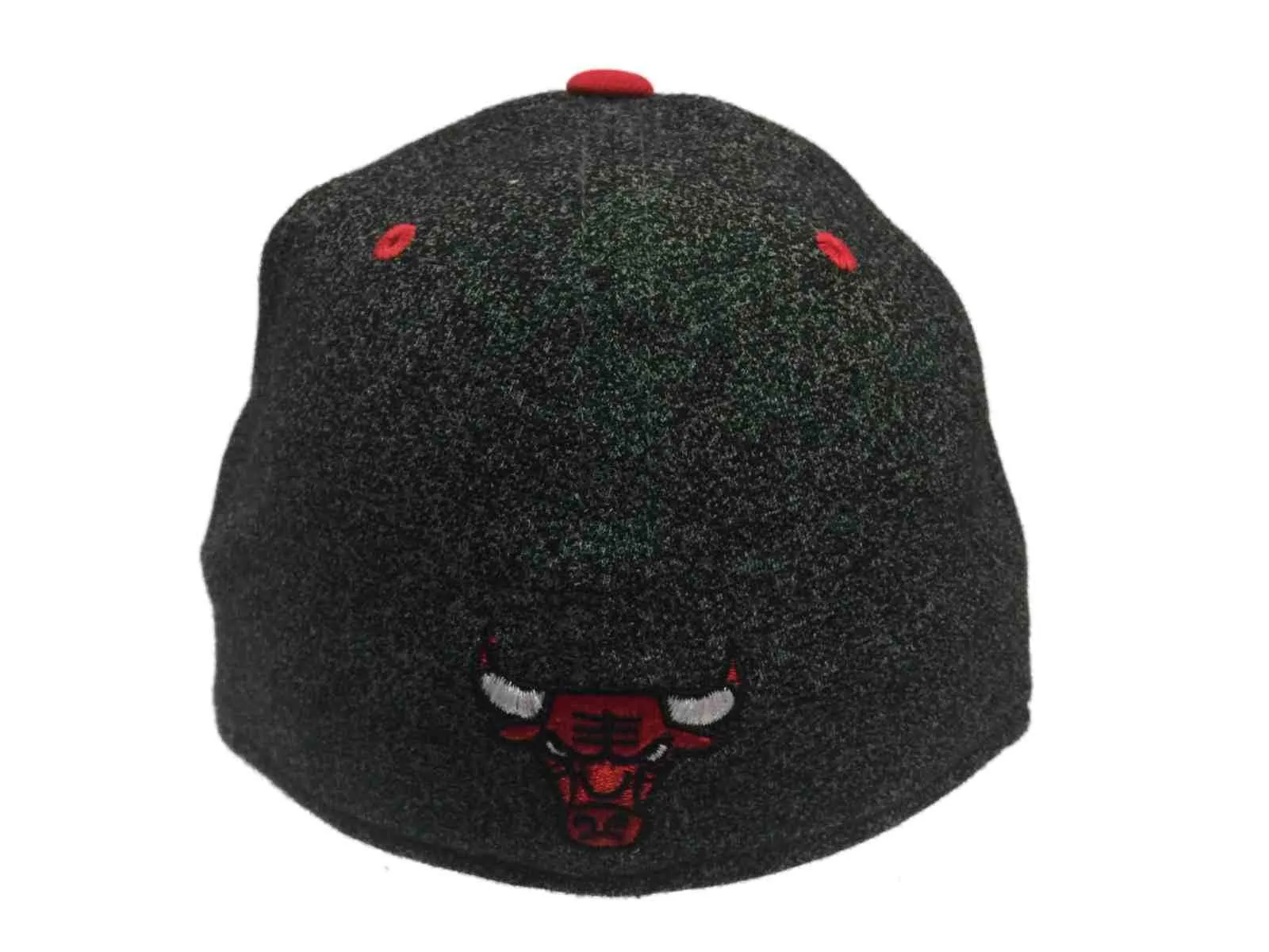 Chicago Bulls Adidas Gray Red Structured Official Flex Fitmax 70 Hat Cap (S/M)