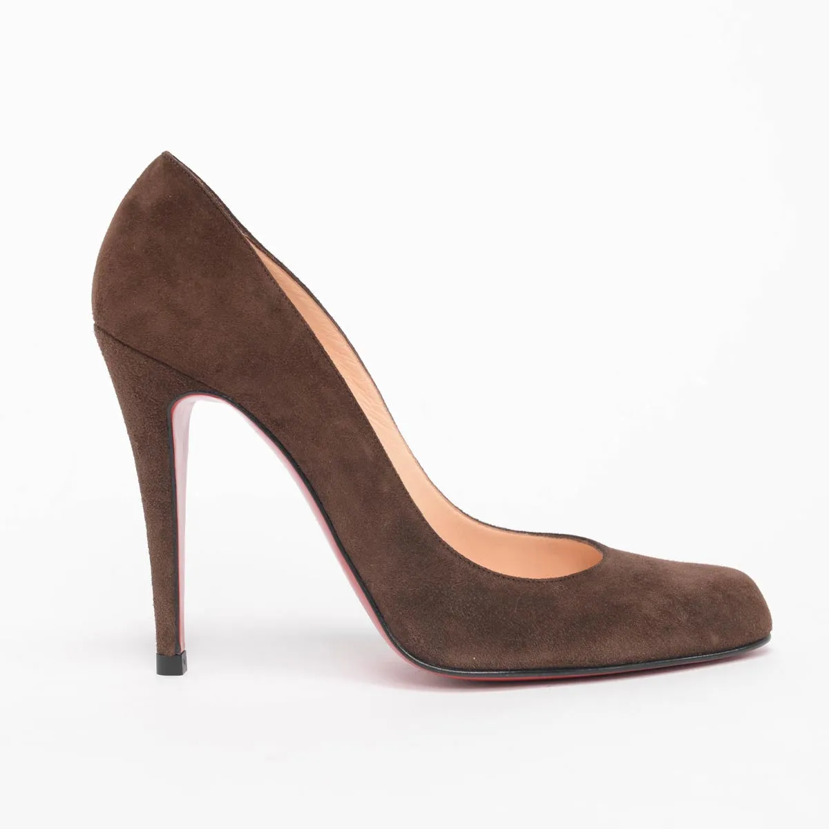 Christian Louboutin Brown Suede Simple Pumps 40