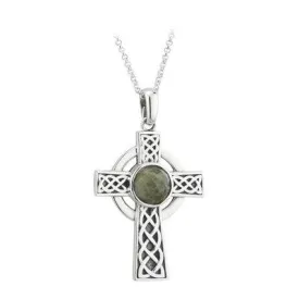 Connemara Marble Celtic Cross Pendant