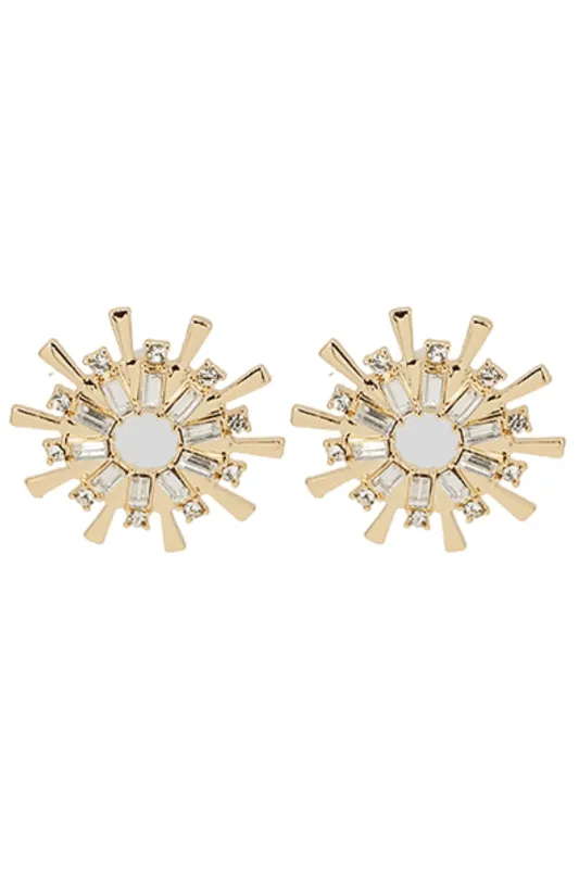 Crystal Sunburst Earrings