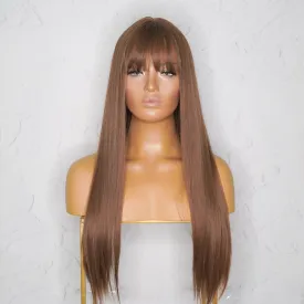 DIANDRA Brown 24" Fringe Wig