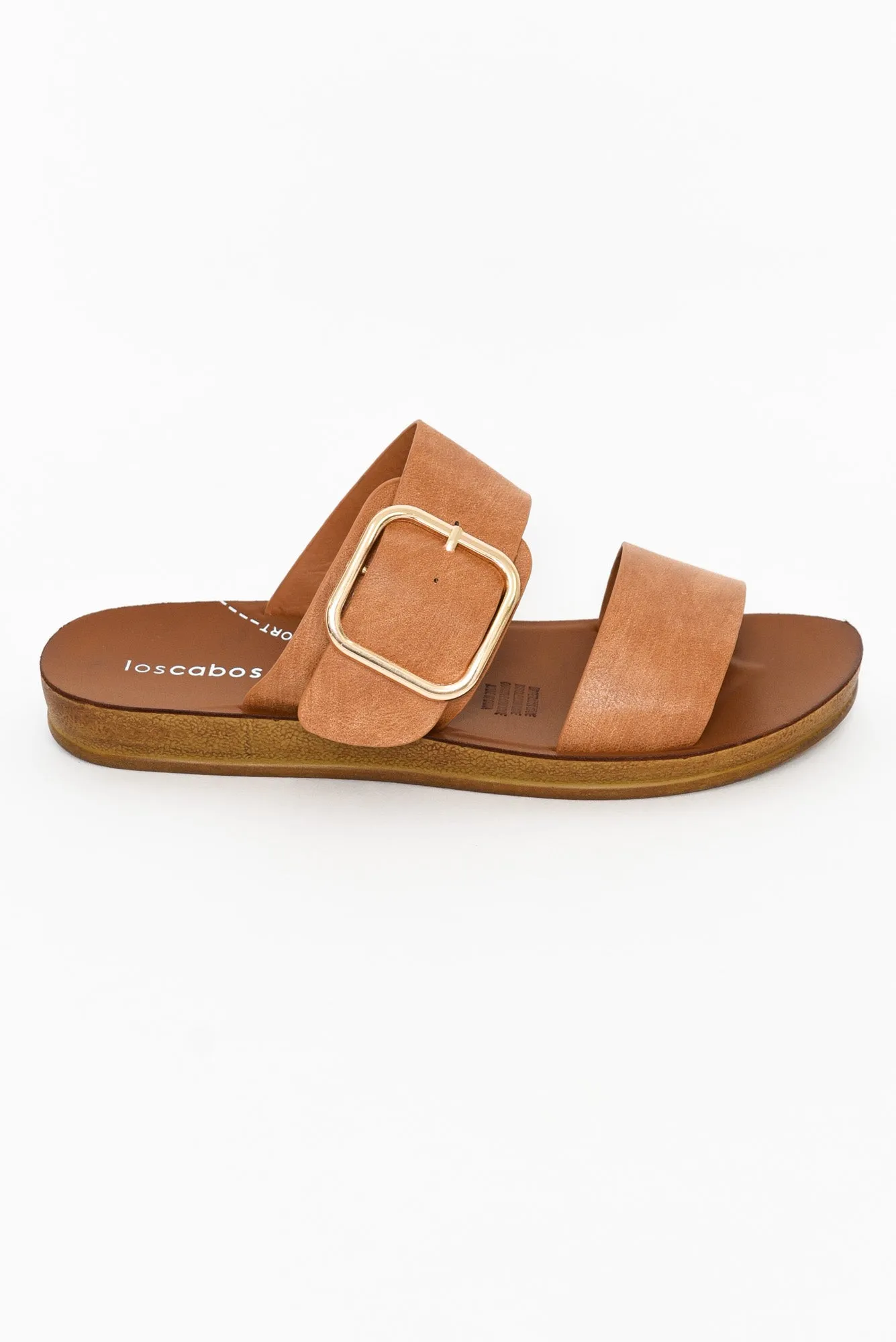 Doti Tan Buckle Slide