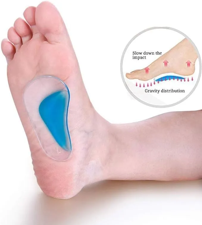 Dr. Foot Plantar Fasciitis Orthotic Insole Arch Support Silicone Insole Flat Foot Flatfoot Corrector Shoe Cushion Insert Gel orthopedic pad