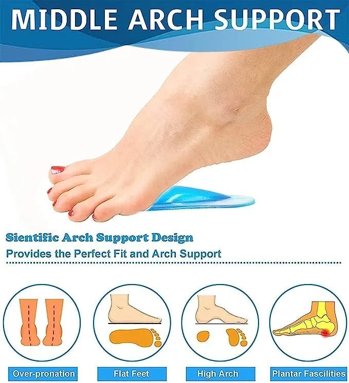 Dr. Foot Plantar Fasciitis Orthotic Insole Arch Support Silicone Insole Flat Foot Flatfoot Corrector Shoe Cushion Insert Gel orthopedic pad