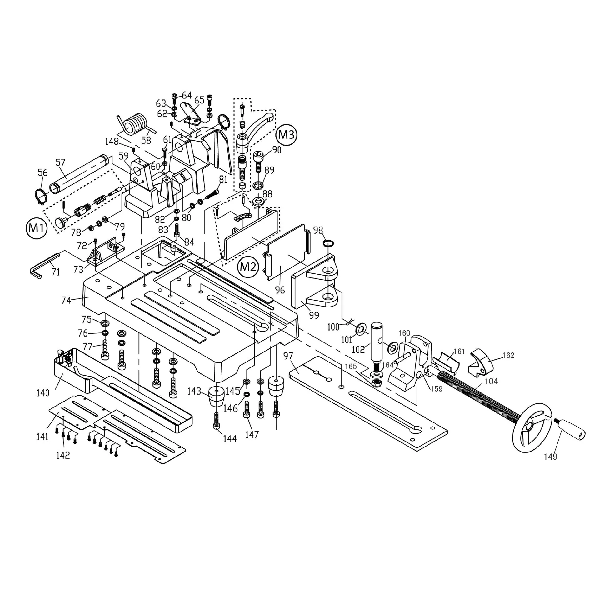 Evolution EVOSAW380 Spare Parts (Base)