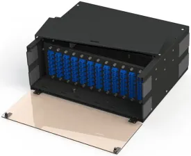 Fiber Patch and Splice Panel, Slide-Out, 4U, 12 Adapter Panel Capacity