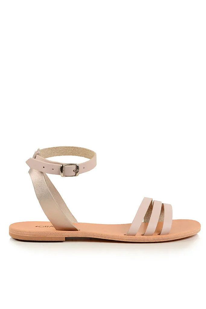 Harmonia Ivory Leather Sandals