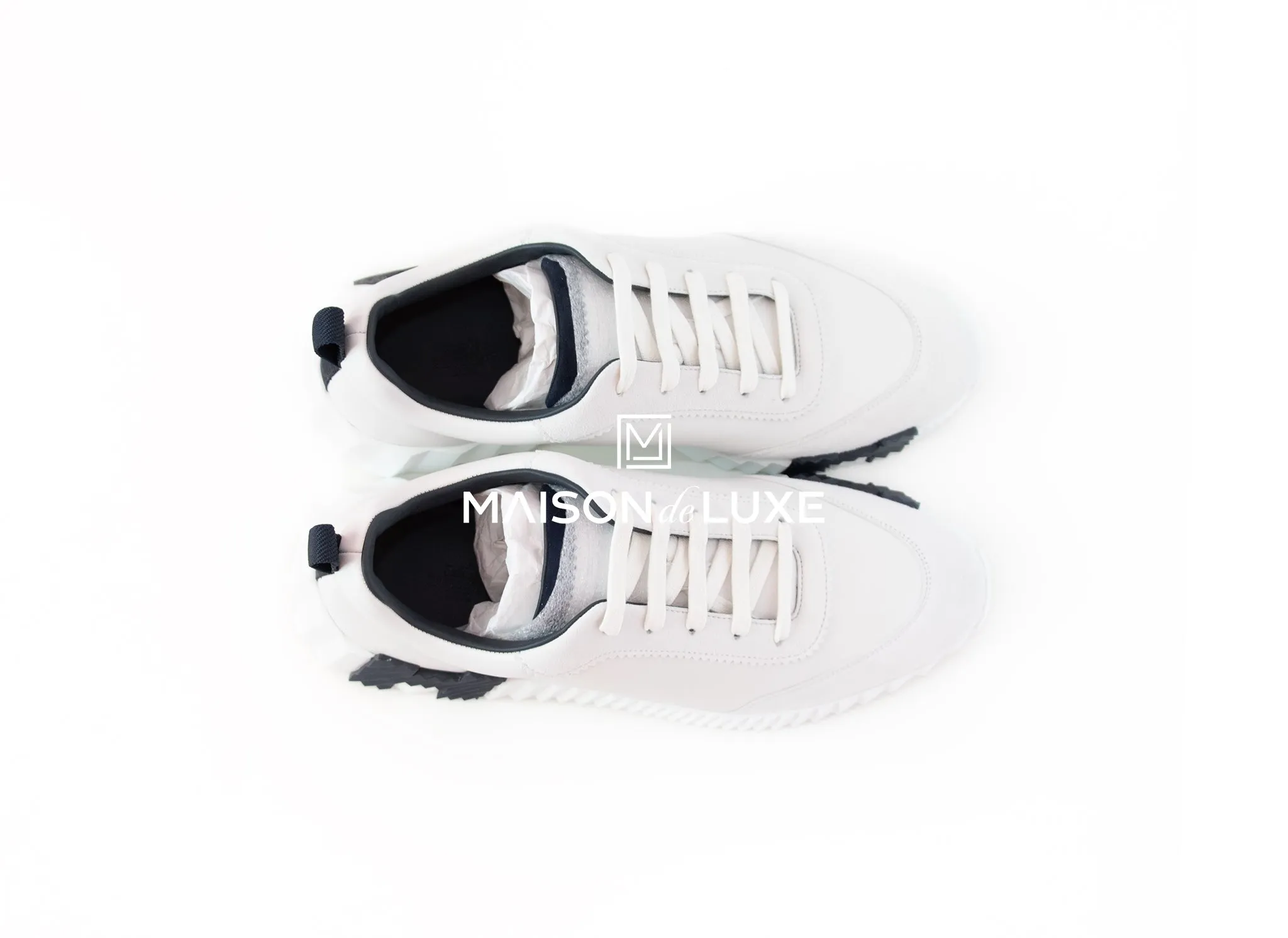 Hermes Men's White Bouncing 43.5 Sneaker