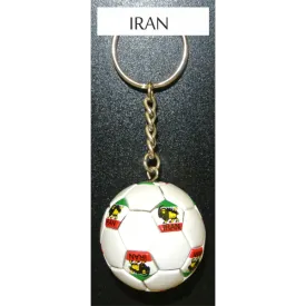 Iran Soccer Ball Metal Key Chain