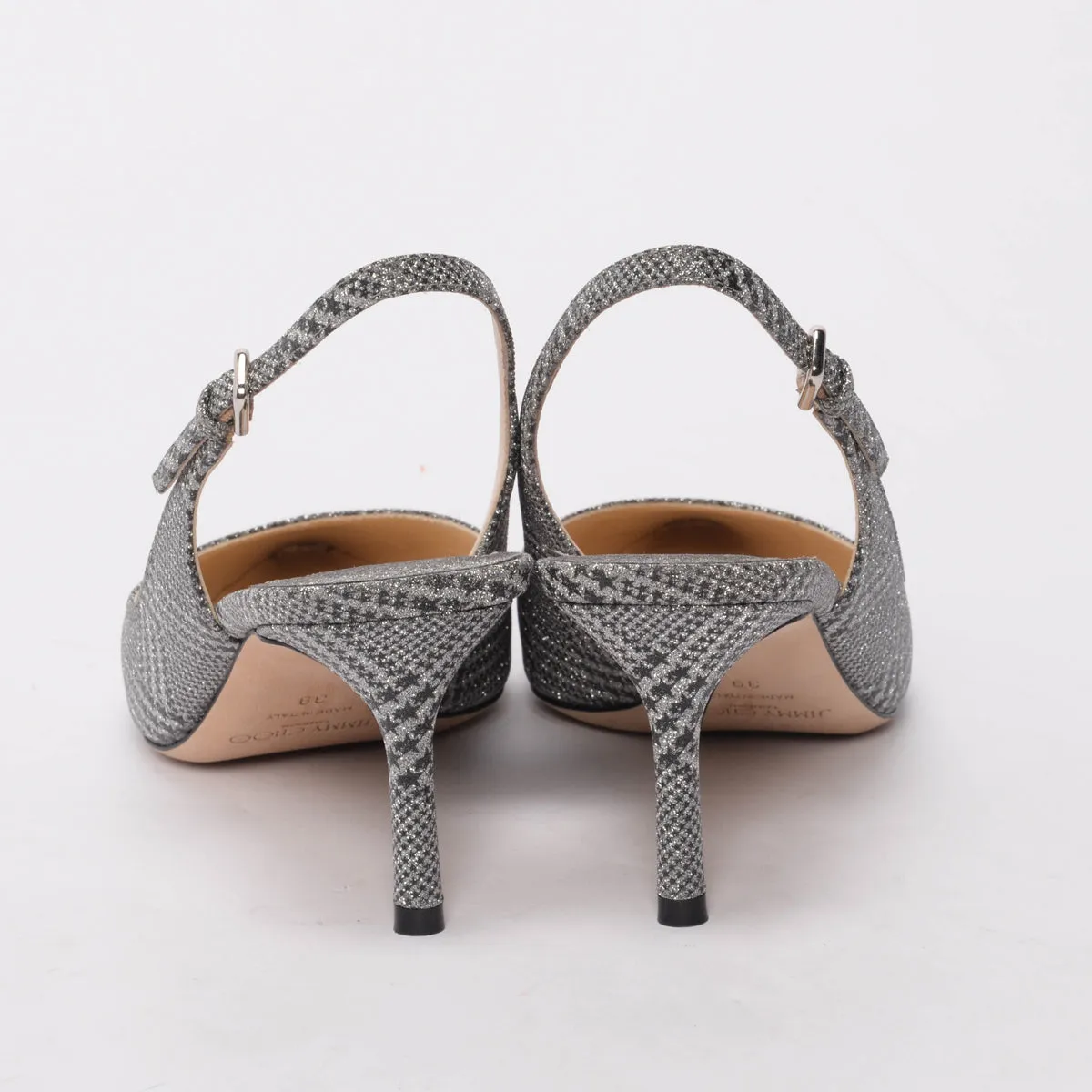 Jimmy Choo Silver Prince Of Stars Erin 60 Slingbacks 39