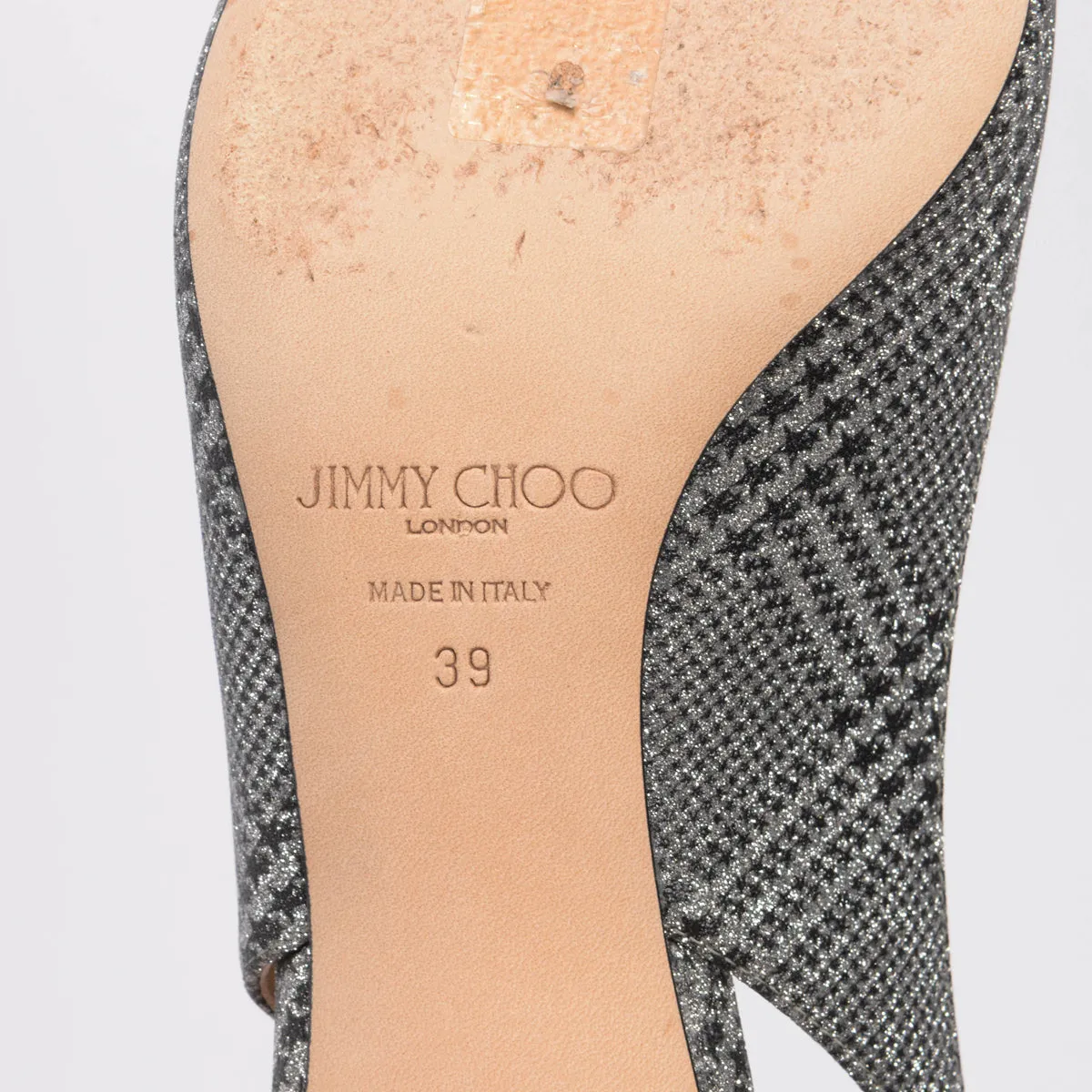 Jimmy Choo Silver Prince Of Stars Erin 60 Slingbacks 39