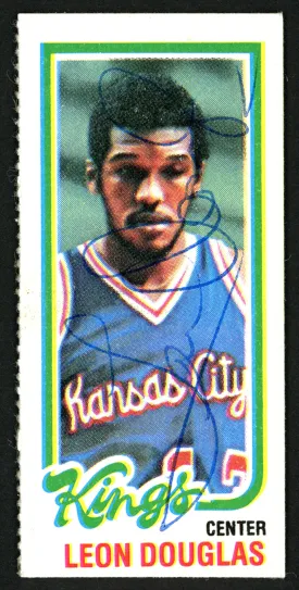 Leon Douglas Autographed 1980-81 Topps Card #85 Kansas City Kings SKU #150265