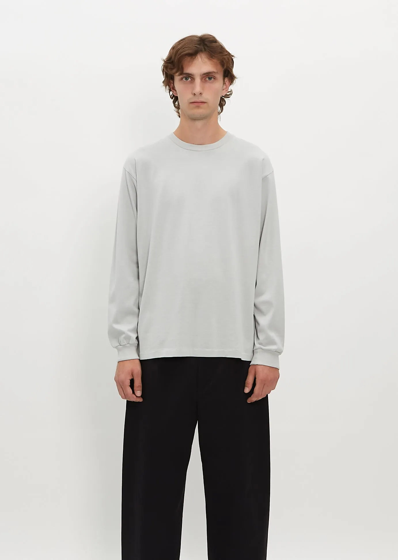 Luster Plaiting L/S Tee — Light Blue