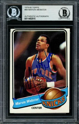 Marvin Webster Autographed 1979-80 Topps Card #88 New York Knicks Beckett BAS #11482515