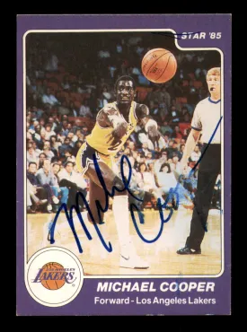 Michael Cooper Autographed 1984-85 Star Card #174 Los Angeles Lakers (Smudged) SKU #213556