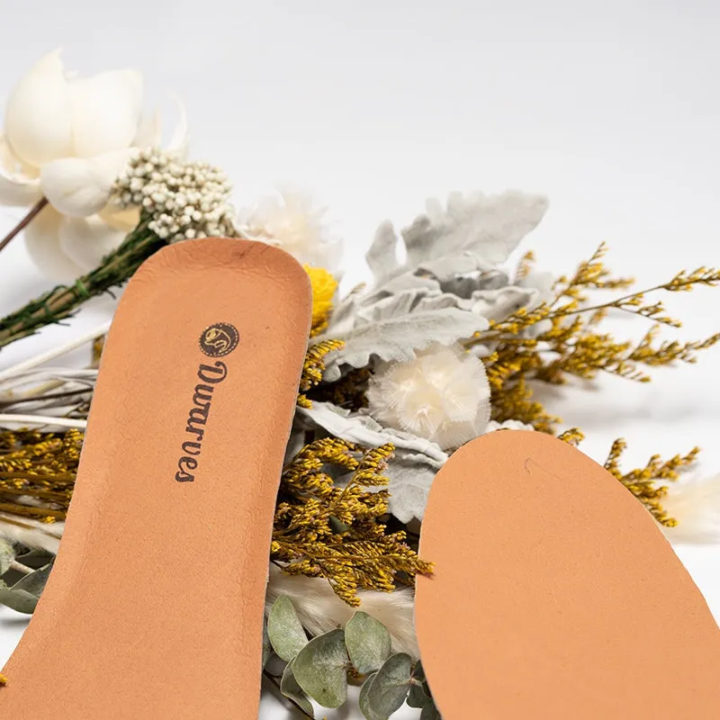 Naturally Tanned Genuine Leather Insoles with Massage Design