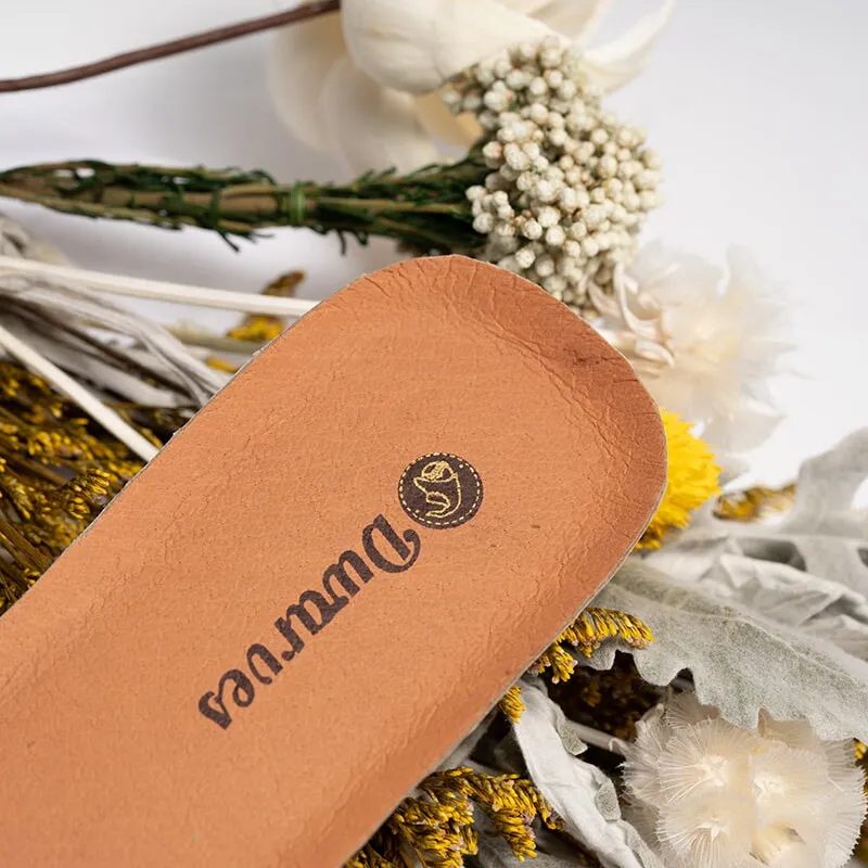 Naturally Tanned Genuine Leather Insoles with Massage Design