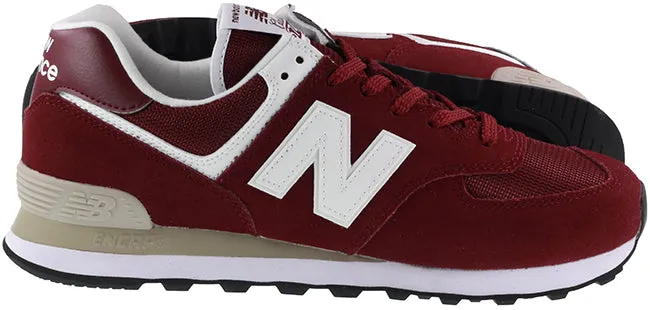 New Balance Trainers Mens 574 Garnet White