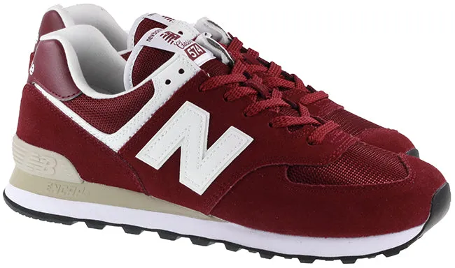 New Balance Trainers Mens 574 Garnet White