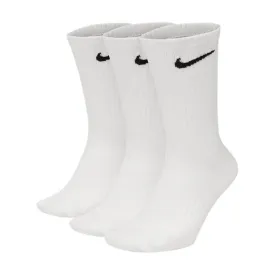 NIKE EVERYDAY LIGHTWEIGHT TRAINING CREW SOCKS (3 PAIRS) WHITE