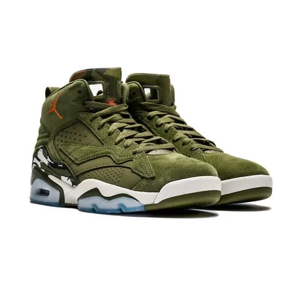 Nike Men's Jordan MVP Sky J Shoes - Olive / Bright Mandarin / Black / Sail