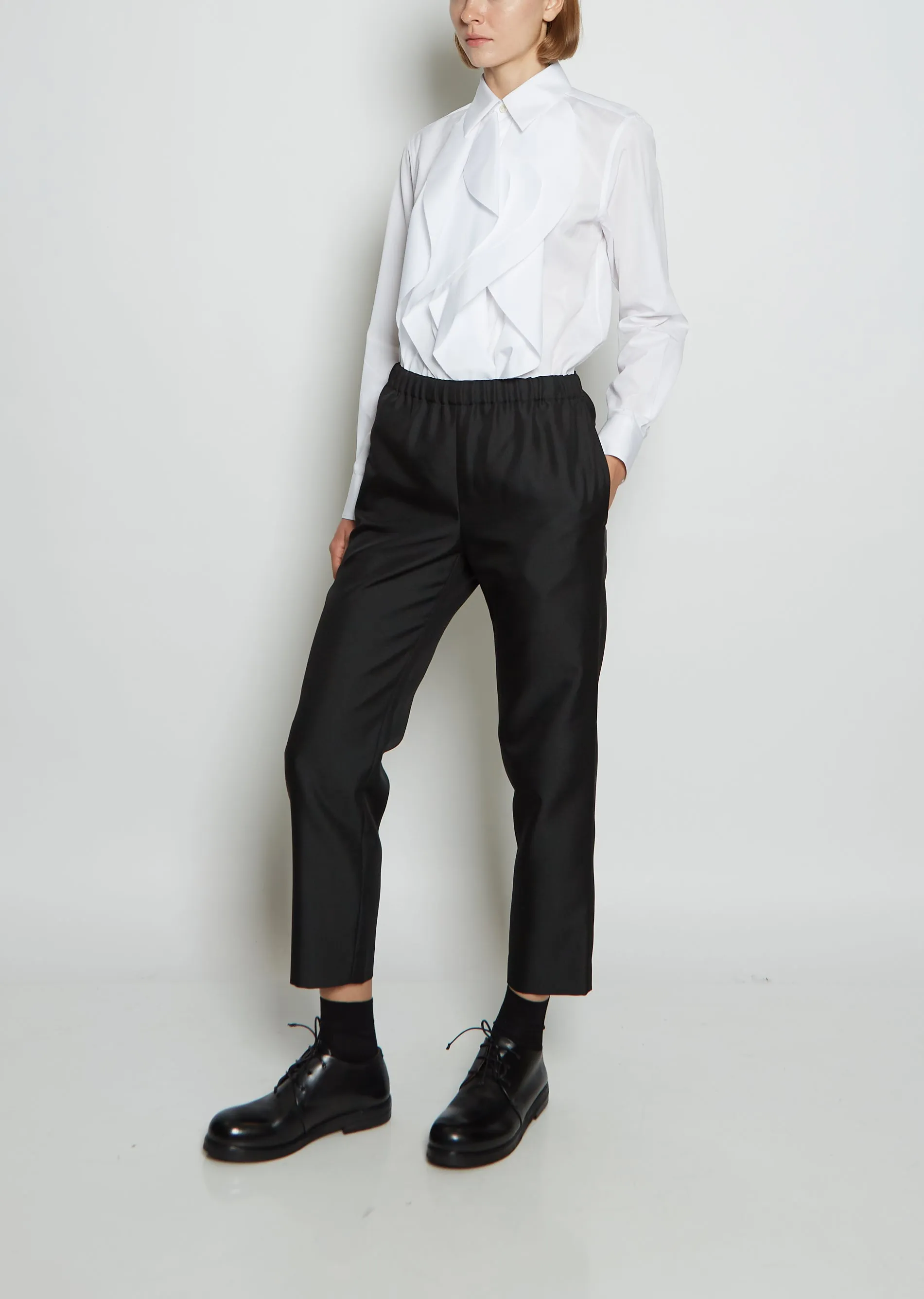 Polyester Twill Straight Leg Pant