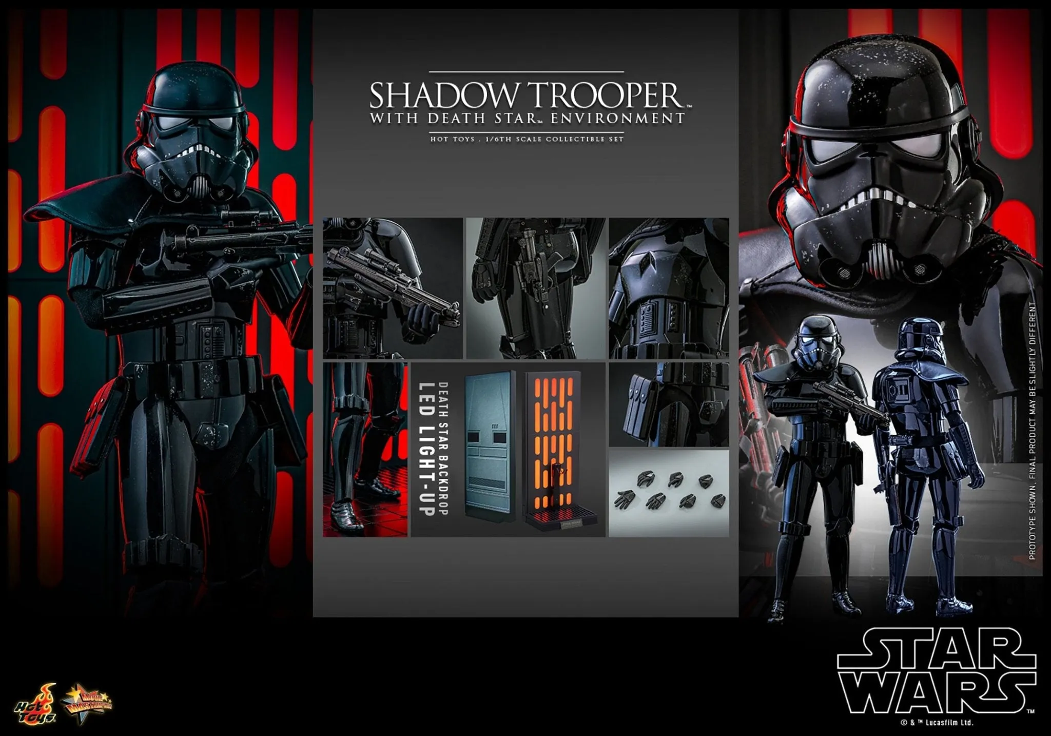 PRE-ORDER: Hot Toys Star Wars Shadow Trooper with Death Star Environment Sixth Scale Figure