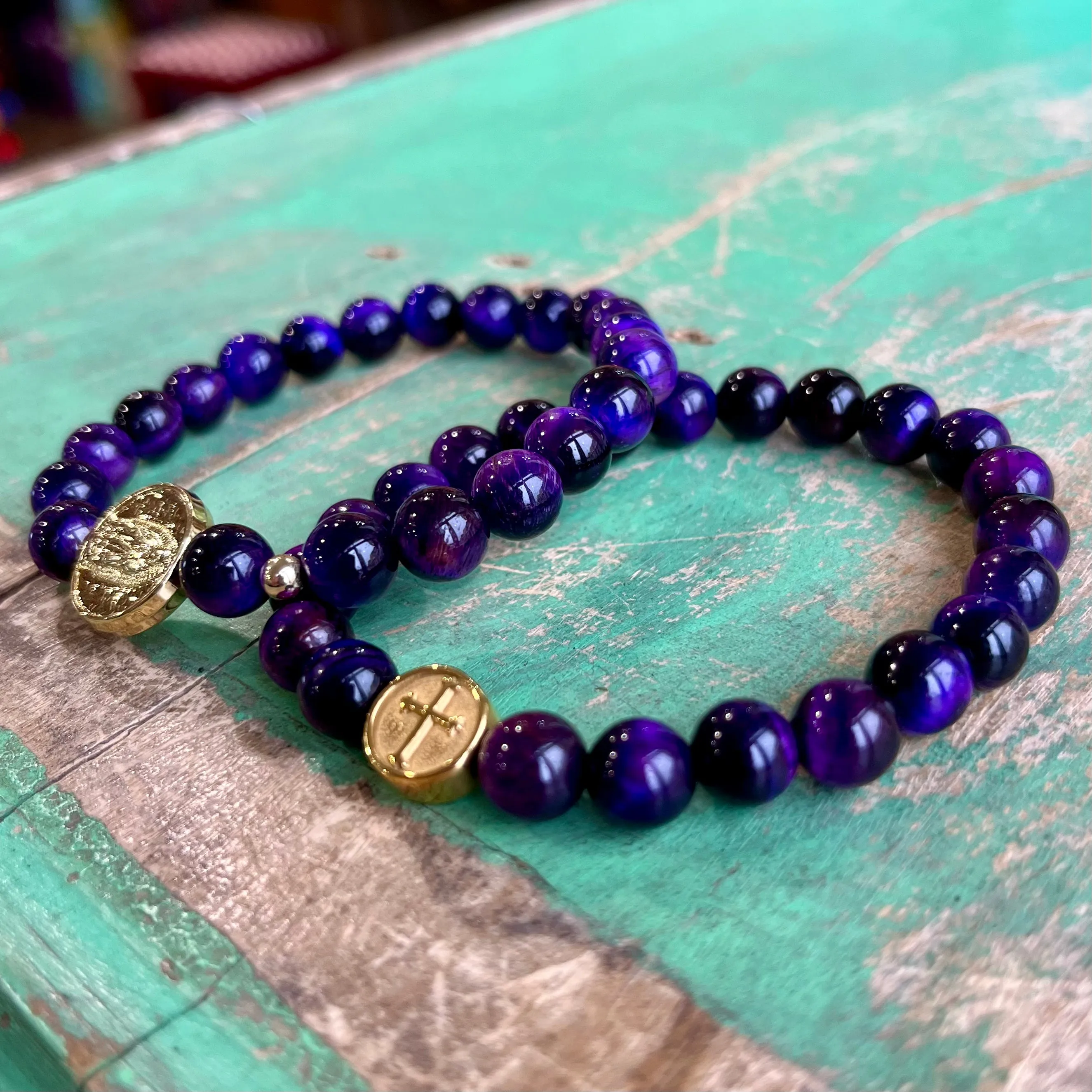 Purple Tiger Eye Bracelet