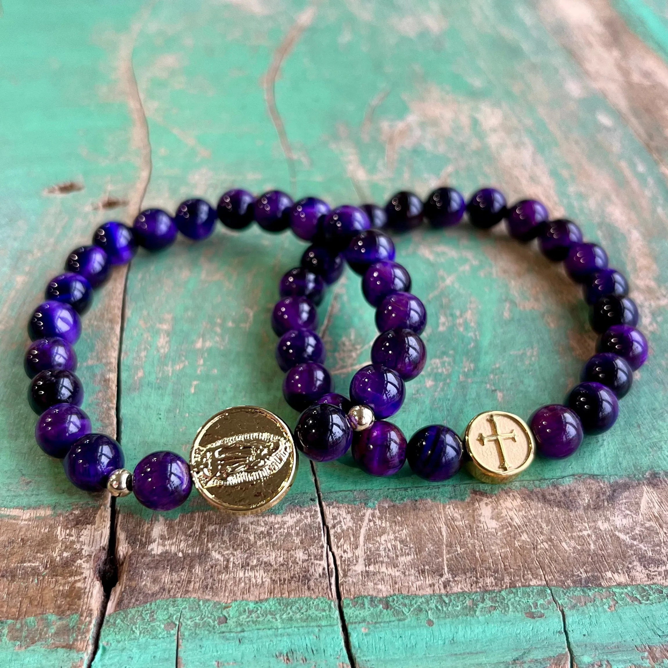 Purple Tiger Eye Bracelet