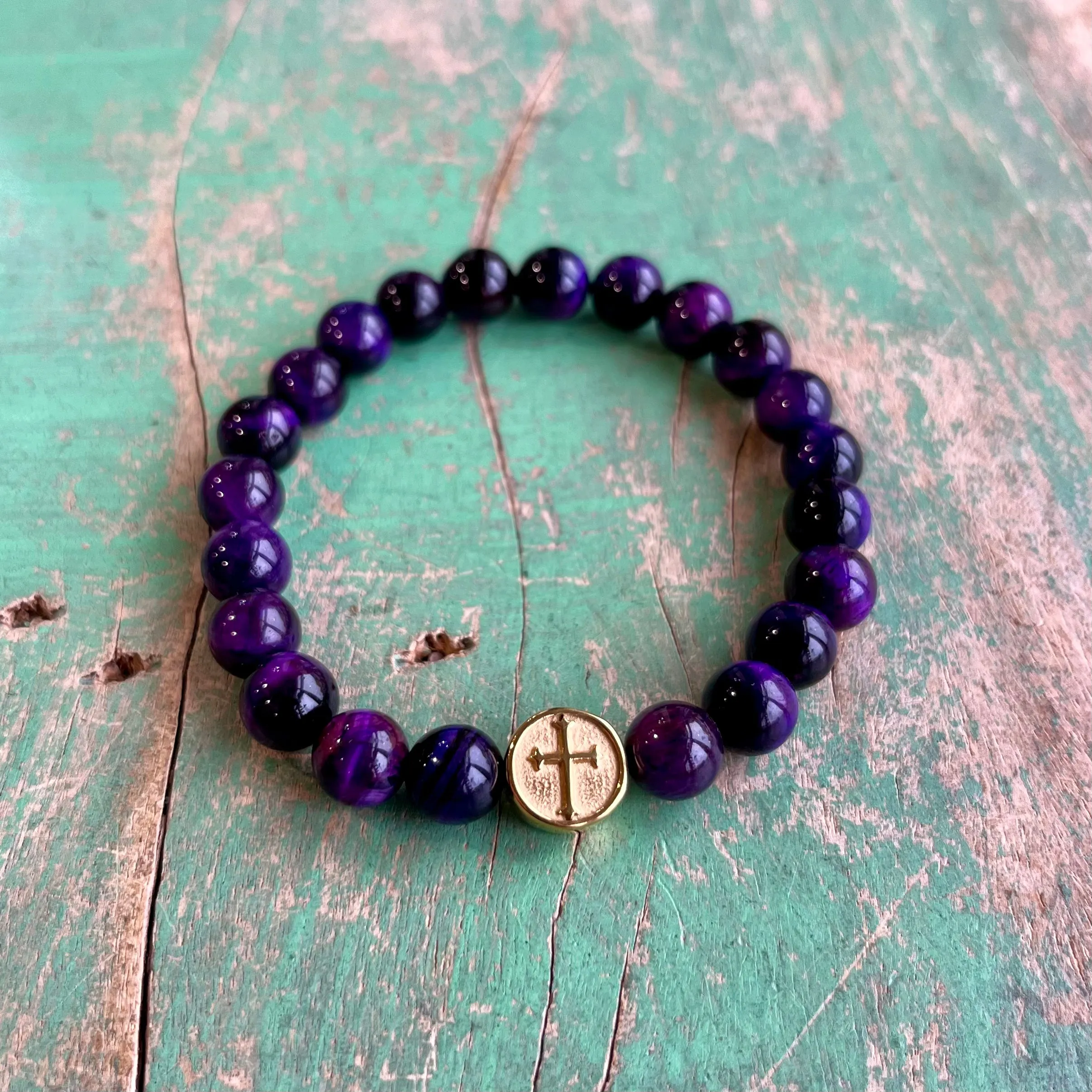 Purple Tiger Eye Bracelet