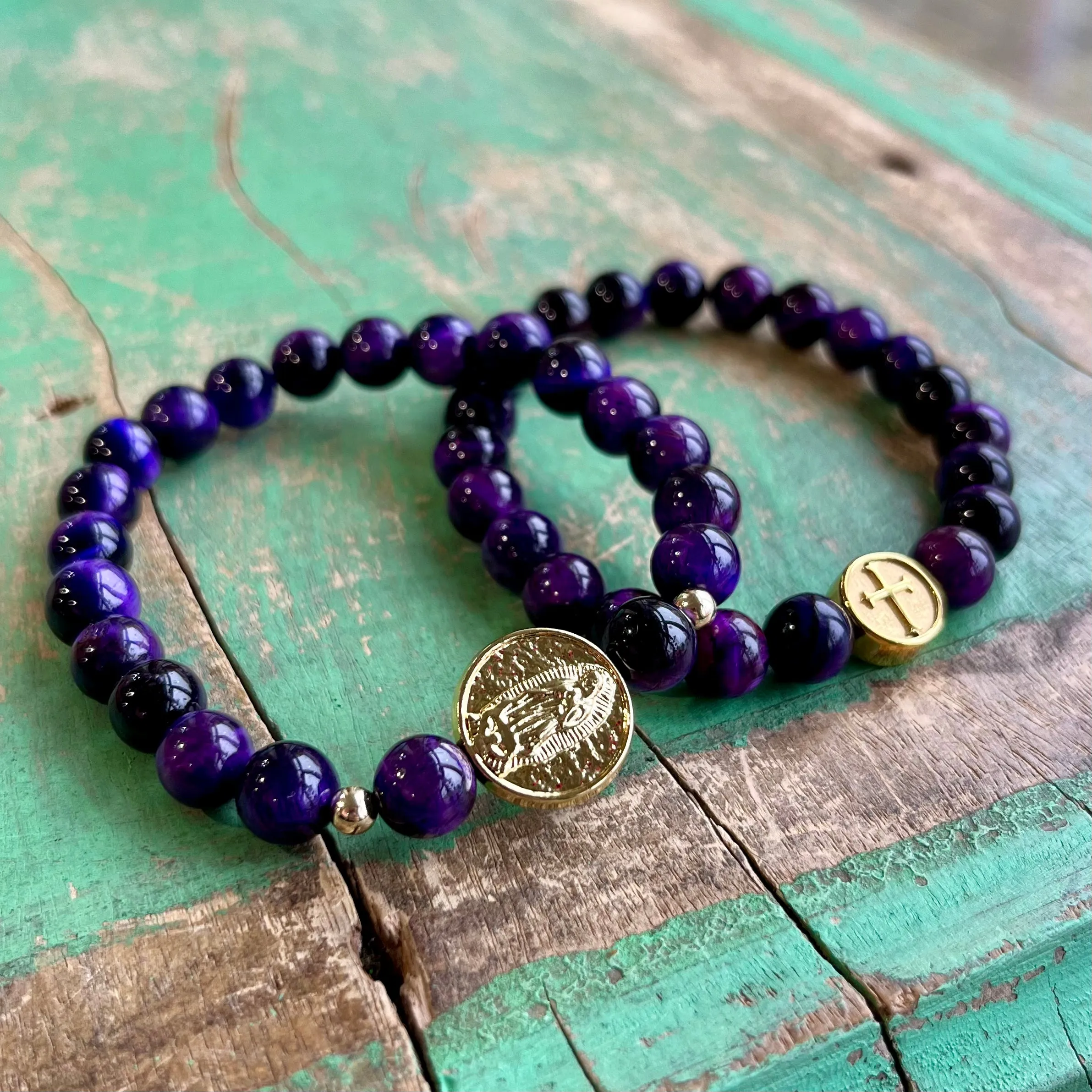 Purple Tiger Eye Bracelet