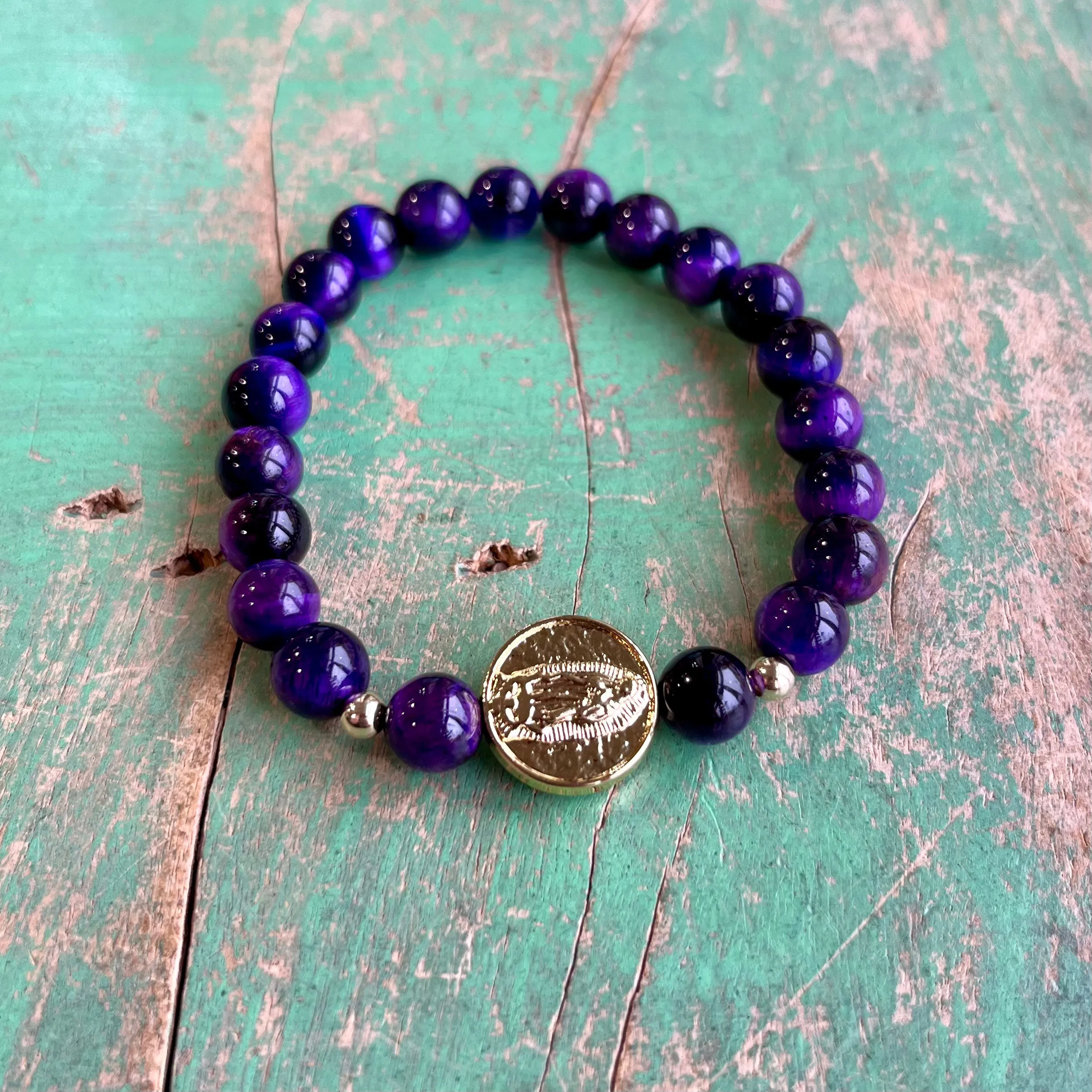 Purple Tiger Eye Bracelet