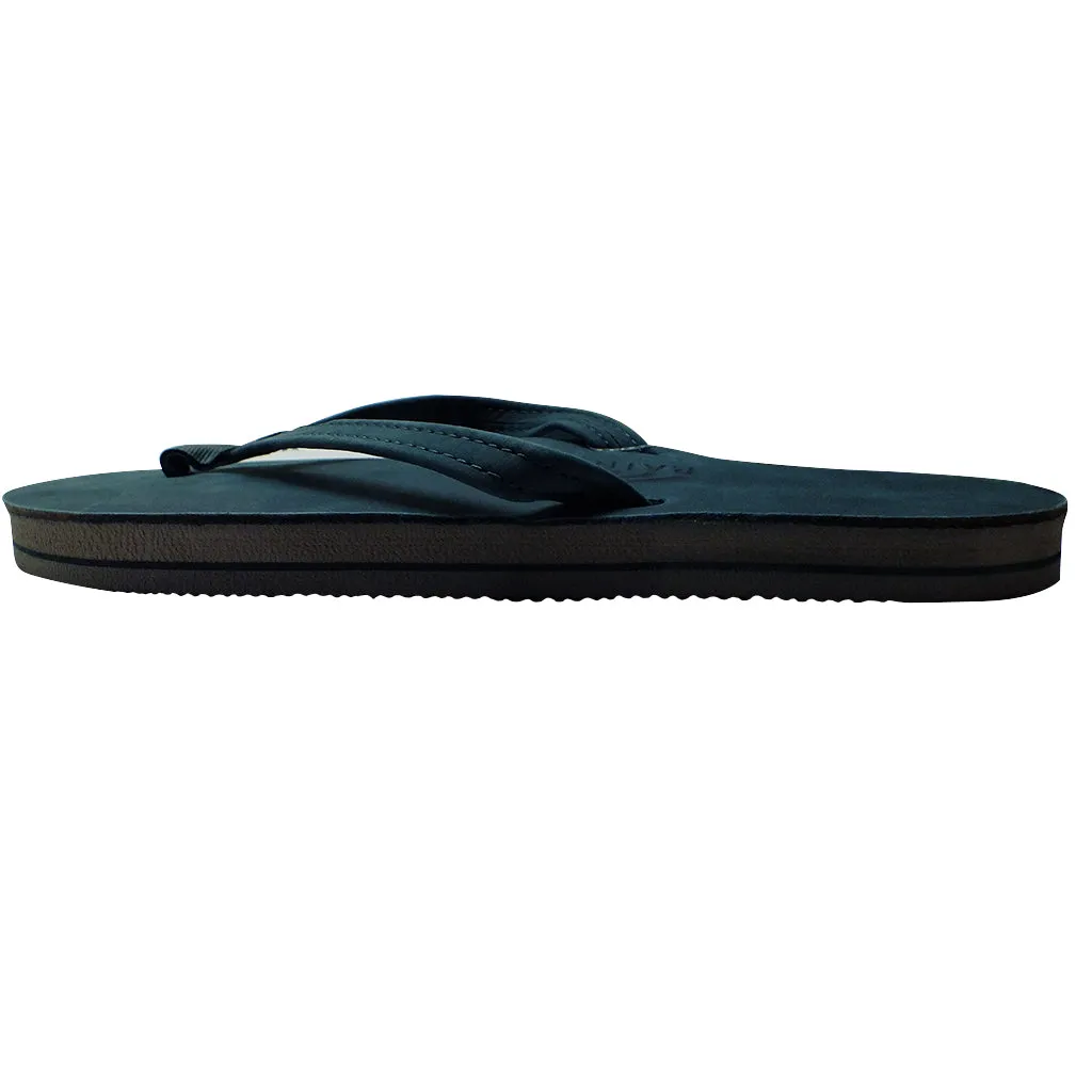 Rainbow Sandals Womens Premier/Classic Leather Single Layer With Arch Narrow Strap -  Turquoise Grey