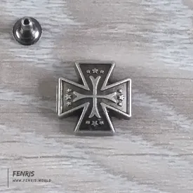 Rivets Studs Silver Maltese Cross