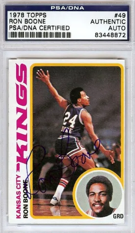 Ron Boone Autographed 1978 Topps Card #49 Kansas City Kings PSA/DNA #83448872