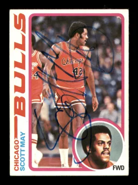 Scott May Autographed 1978-79 Topps Card #115 Chicago Bulls SKU #195468