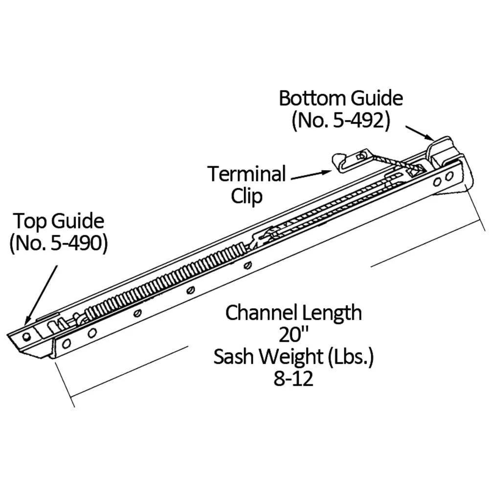 Single Hung Sliding Window 20" Sash Balance 8-12 Lbs