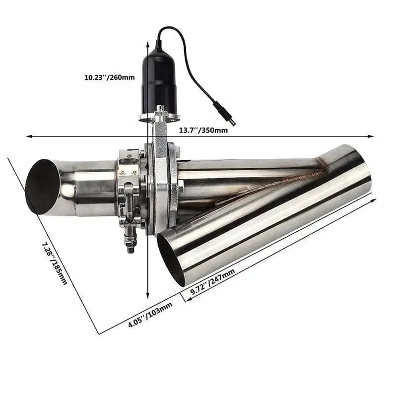 SPELAB 2.25 inch Remote Electric Exhaust Cutout Kit