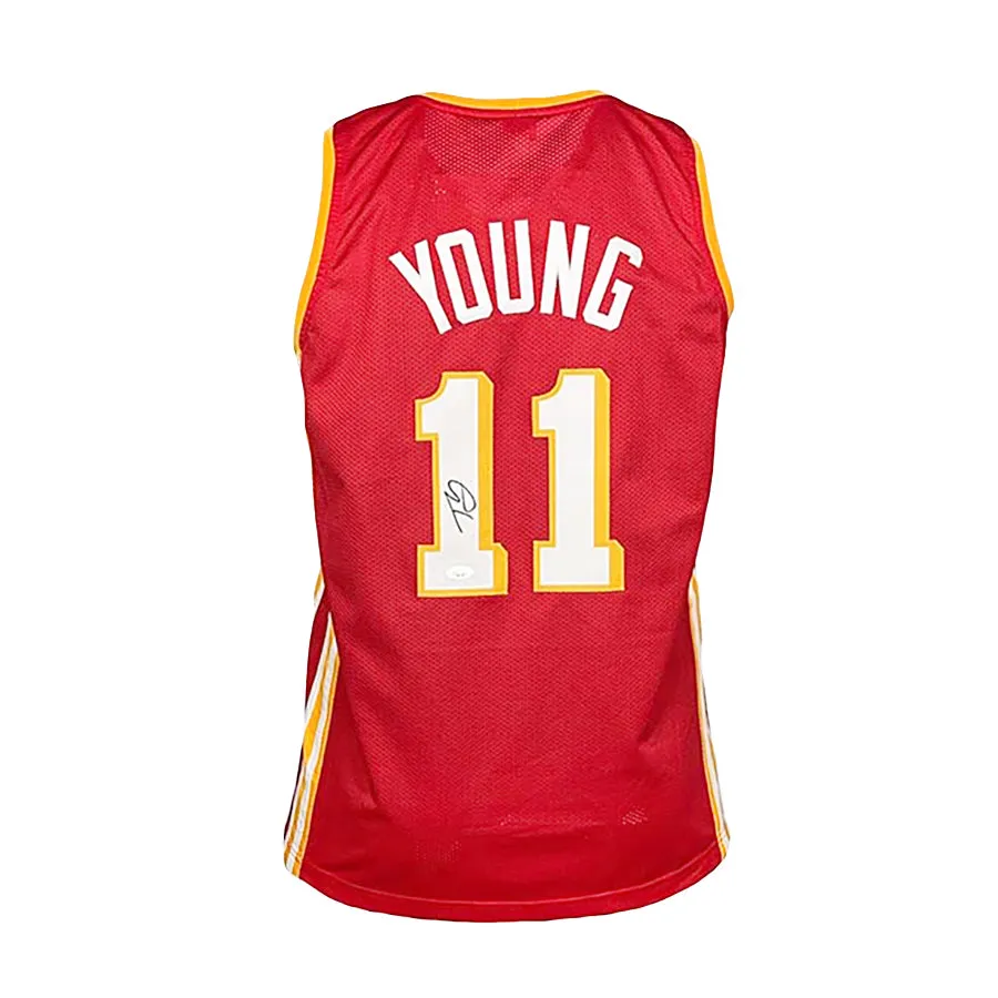 Trae Young Signed Atlanta Red Basketball Jersey (JSA)