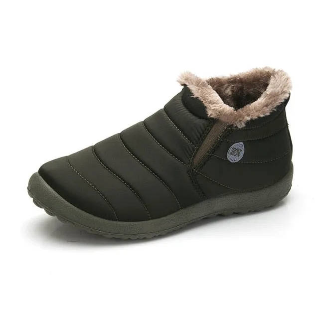 Waterproof Female Shoes Winter Unisex Ankle Boots