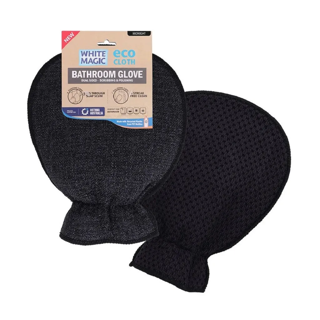 White Magic Eco Cloth Bathroom Glove - Midnight