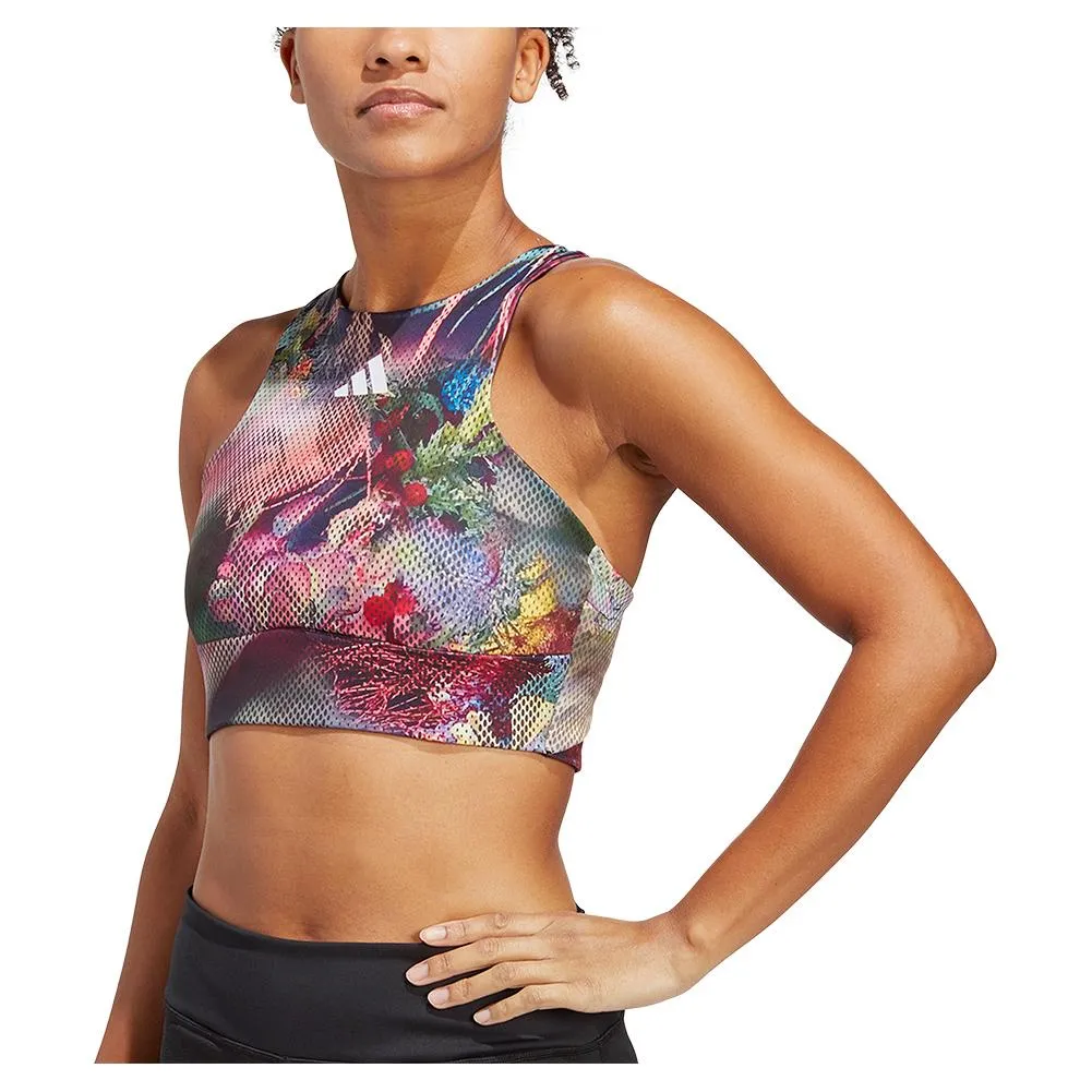 Women`s Melbourne Y-Back Cropped Tennis Tank Multicolor and Black